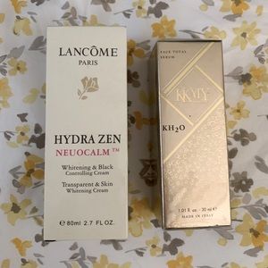 KH2O KHKMY Face Total Serum and Lancome cleanser